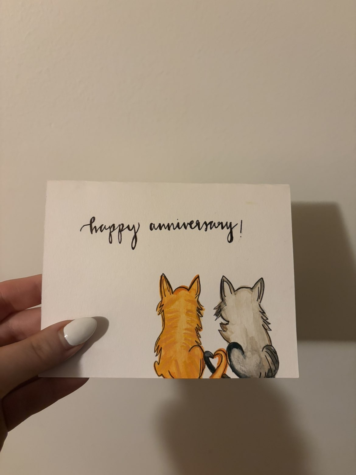 Cat anniversary card