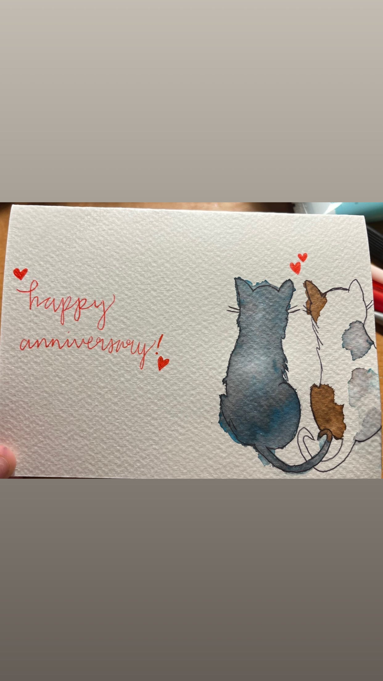 Cat birthday card